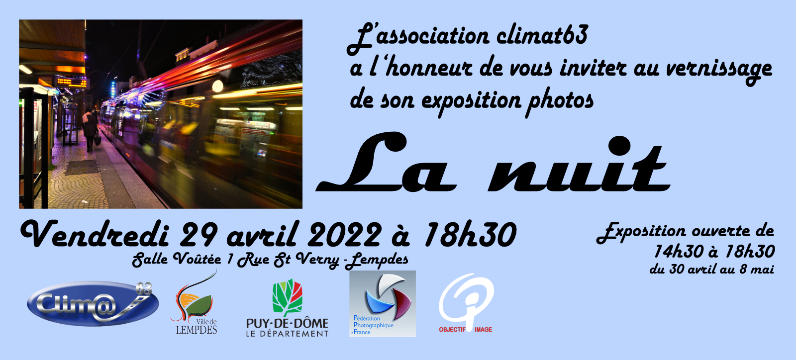 Exposition « La Nuit » avec climat63 Lempdes (OI63)
